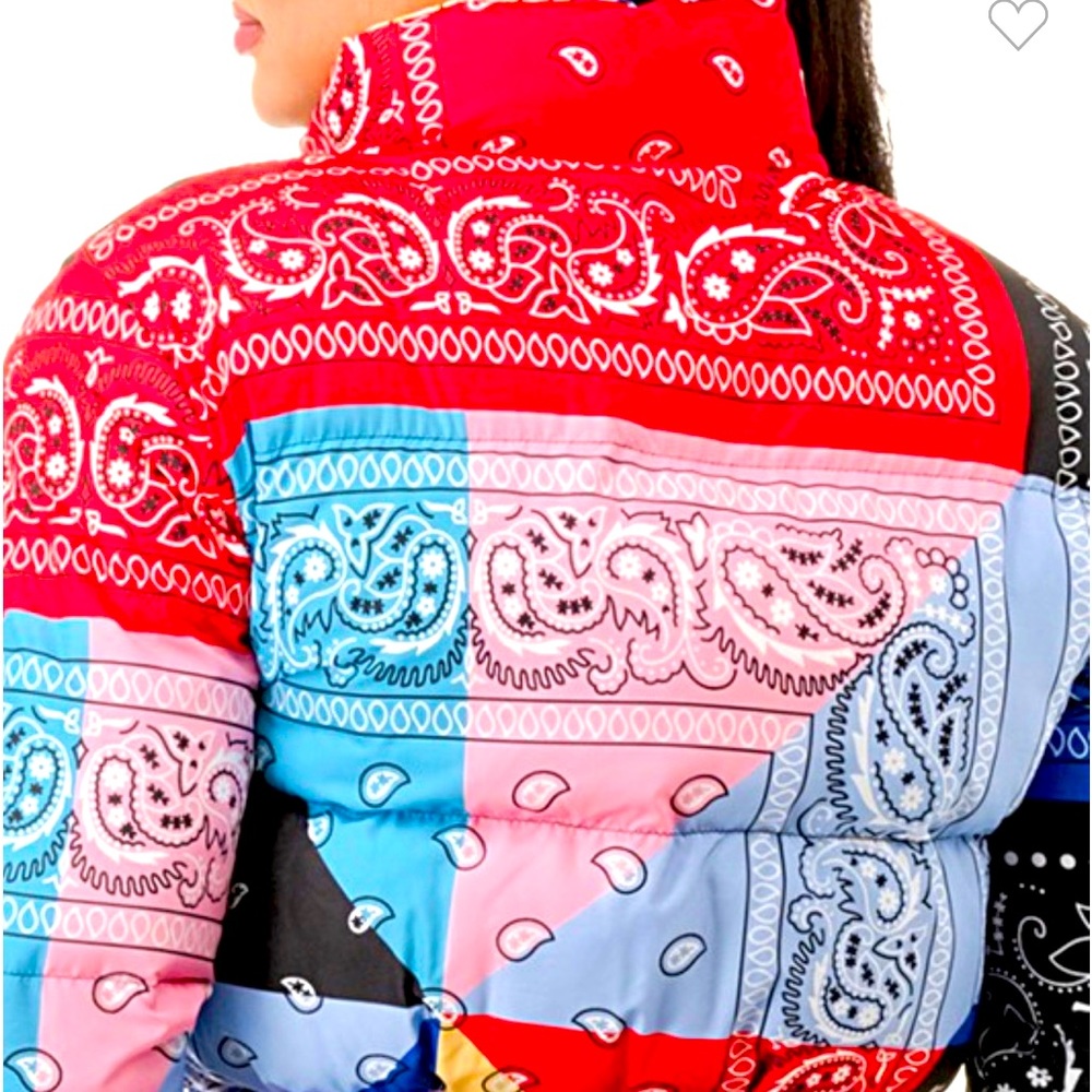 Cute Paisley Quilt Print Coat
